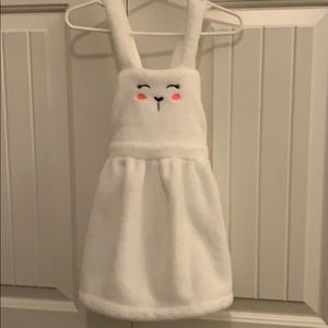 Fluffy pinafore apron Carter’s rabbit smock skirt